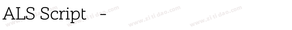 ALS Script转换器字体转换